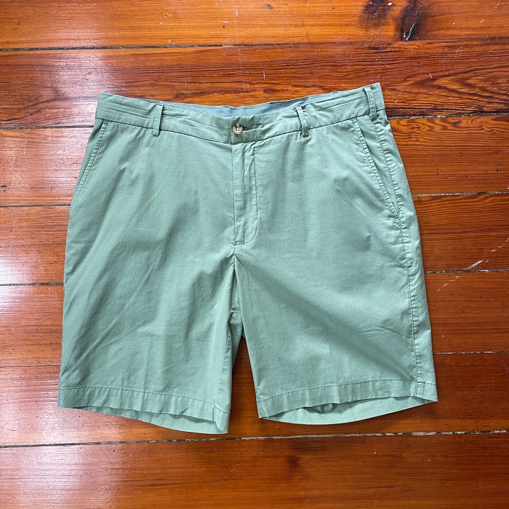 Peter Millar Classic Fit 9 Inch Green Performance Golf Shorts Sz 35💛